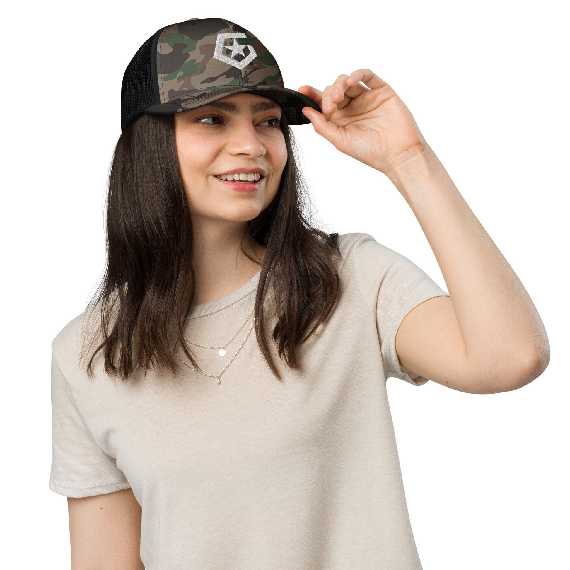 GENERAL STAR CAMO TRUCKER HAT - The Official General Booty Shop