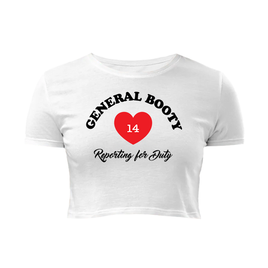 REPORTING FOR DUTY CROP TEE - The General Booty Official Shop by More Than Just A Name | MTJN