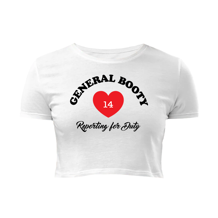 REPORTING FOR DUTY CROP TEE - The General Booty Official Shop by More Than Just A Name | MTJN