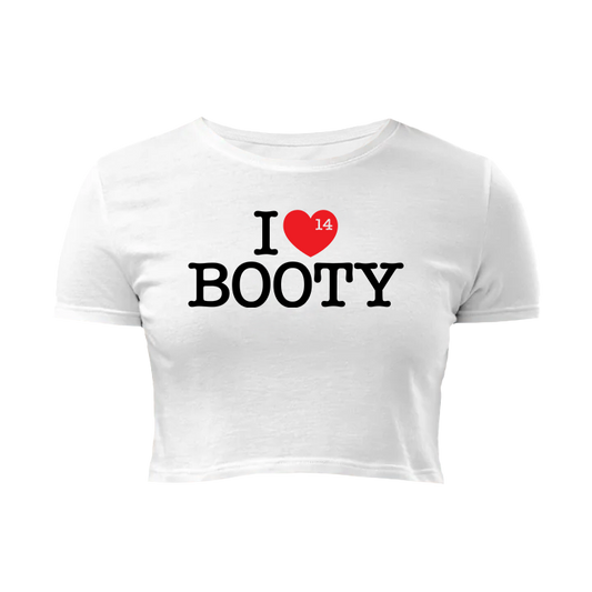 I LOVE BOOTY CROP TEE - The General Booty Official Shop by More Than Just A Name | MTJN